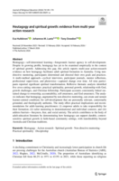 Heutagogy and spiritual growth: evidence from multi-year action research