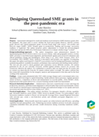 Designing Queensland SME grants in the post-pandemic era