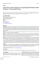 Online Peer-to-Peer Support for Young People With Mental Health Problems: A Systematic Review