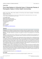 From Help-Seekers to Influential Users: A Systematic Review of Participation Styles in Online Health Communities