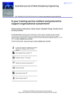 Is your training service resilient and postured to support organisational sustainment?