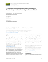 The importance of nutrition-sensitive fisheries management: Women's dietary diversity in Marovo Lagoon, Solomon Islands