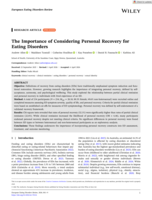 The Importance of Considering Personal Recovery for Eating Disorders