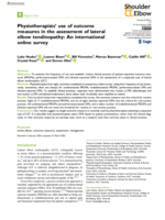 Physiotherapists' use of outcome measures in the assessment of lateral elbow tendinopathy: An international online survey