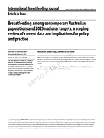 Breastfeeding among contemporary Australian populations and 2025 national targets: a scoping review of current data and implications for policy and practice