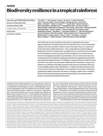Biodiversity resilience in a tropical rainforest