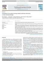 Evaluation of an online nursing student selection interview: a cross-sectional design
