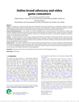 Online brand advocacy and video game consumers