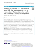 Mapping the prevalence of the neglected sexual side effects after prostate cancer treatment and the questionnaires used in their screening: a scoping review protocol