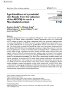 Age-friendliness of a provincial city: Results from the validation of the AFCCQ for use in a New Zealand context