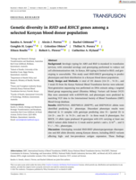 Genetic diversity in RHD and RHCE genes among a selected Kenyan blood donor population
