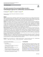 Life cycle assessment of an uncrewed military aircraft: a methodological approach for confidentiality-constrained analyses