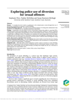 Exploring police use of diversion for sexual offences