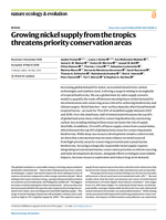 Growing nickel supply from the tropics threatens priority conservation areas