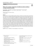 Effects of a secondary mental task and additional auditory feedback on body movements and EEG