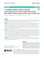 A modified Delphi study to identify screening items to assess neglected sexual side-effects following prostate cancer treatment