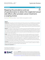 Mapping the prevalence and use of questionnaires to detect the neglected sexual side effects after prostate cancer treatment: a scoping review