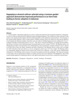 Kappaphycus alvarezii cultivars selected using a ‘common garden’ approach demonstrate improved performance in on-farm trials leading to farmer adoption in Indonesia