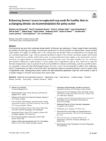 Enhancing farmers' access to neglected crop seeds for healthy diets in a changing climate: six recommendations for policy action