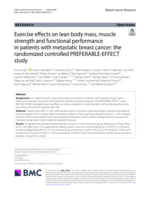 Exercise effects on lean body mass, muscle strength and functional performance in patients with metastatic breast cancer: the randomized controlled PREFERABLE-EFFECT study