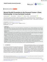 Mental Health Promotion in the Personal Trainer-Client Relationship: A Cross-Sectional Analysis