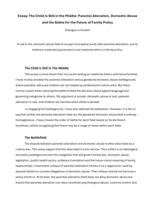 Essay: The Child is Still in the Middle: Parental Alienation, Domestic Abuse and the Battle for the Future of Family Policy: Dialogue in Growth