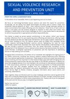 Sexual Violence Research and Prevention Unit Newsletter, Issue 1 / April 2026