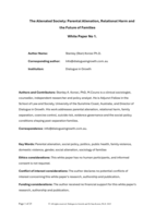 The Alienated Society: Parental Alienation, Relational Harm and the Future of Families White Paper No 1