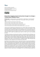 Rising Tides: Engaging Coastal Communities through Art to Design a Transformative, Resilient Future