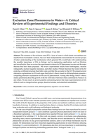 Exclusion Zone Phenomena in Water-A Critical Review of Experimental Findings and Theories