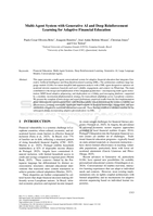 Multi-Agent System with Generative AI and Deep Reinforcement Learning for Adaptive Financial Education