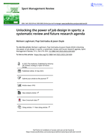 Unlocking the power of job design in sports: a systematic review and future research agenda