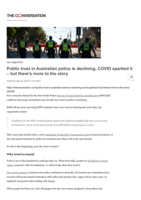 Public trust in Australian police is declining. COVID sparked it – but there’s more to the story