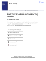 Ethical Issues and Scandals in Australian Federal Politics, 2013-2024: Lessons for Combatting Grey Corruption