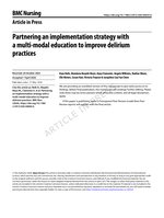 Partnering an implementation strategy with a multi-modal education to improve delirium practices