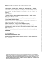 Assessing the quality of patient safety incident investigation reports