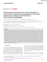 Maximizing the Quality of Non‐Invasive Samples for Conservation Genetics Using Targeted Next‐Generation Sequencing: A Comparison of Fecal DNA Preservation Methodologies