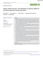 Koalas, friends and foes—The application of airborne eDNA for the biomonitoring of threatened species