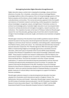 Reimagining Australian Higher Education through Research