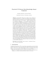 Practical UC-Secure Zero-Knowledge Smart Contracts
