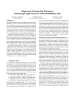 Nopenena Untraceable Payments: Defeating Graph Analysis with Small Decoy Sets