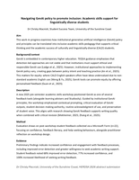 Navigating GenAI policy to promote inclusion: Academic skills support for linguistically diverse students