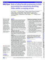 Role of allied health professions in falls prevention for community-dwelling older adults: a scoping review