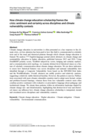 How climate change education scholarship frames the crisis: sentiment and certainty across disciplines and climate vulnerability contexts