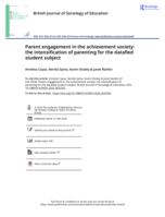 Parent engagement in the achievement society: the intensification of parenting for the datafied student subject