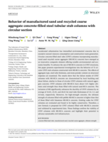 Behavior of manufactured sand and recycled coarse aggregate concrete-filled steel tubular stub columns with circular section