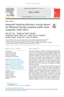 Integrated reporting disclosure scoring dataset for Malaysian Shariah-compliant public listed companies (2020–2023)
