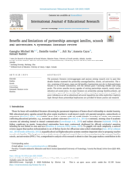 Benefits and limitations of partnerships amongst families, schools and universities: A systematic literature review