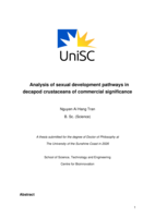 Analysis of sexual development pathways in decapod crustaceans of commercial significance