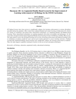 Haynayan AR: An Augmented Reality-Based Lesson for the Improvement of Learning Achievement in Cell Biology for the STEM Curriculum